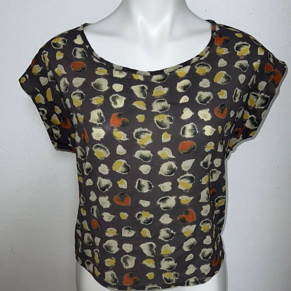 Chloe K Polka Dot Top Sz S - Picture 1 of 5